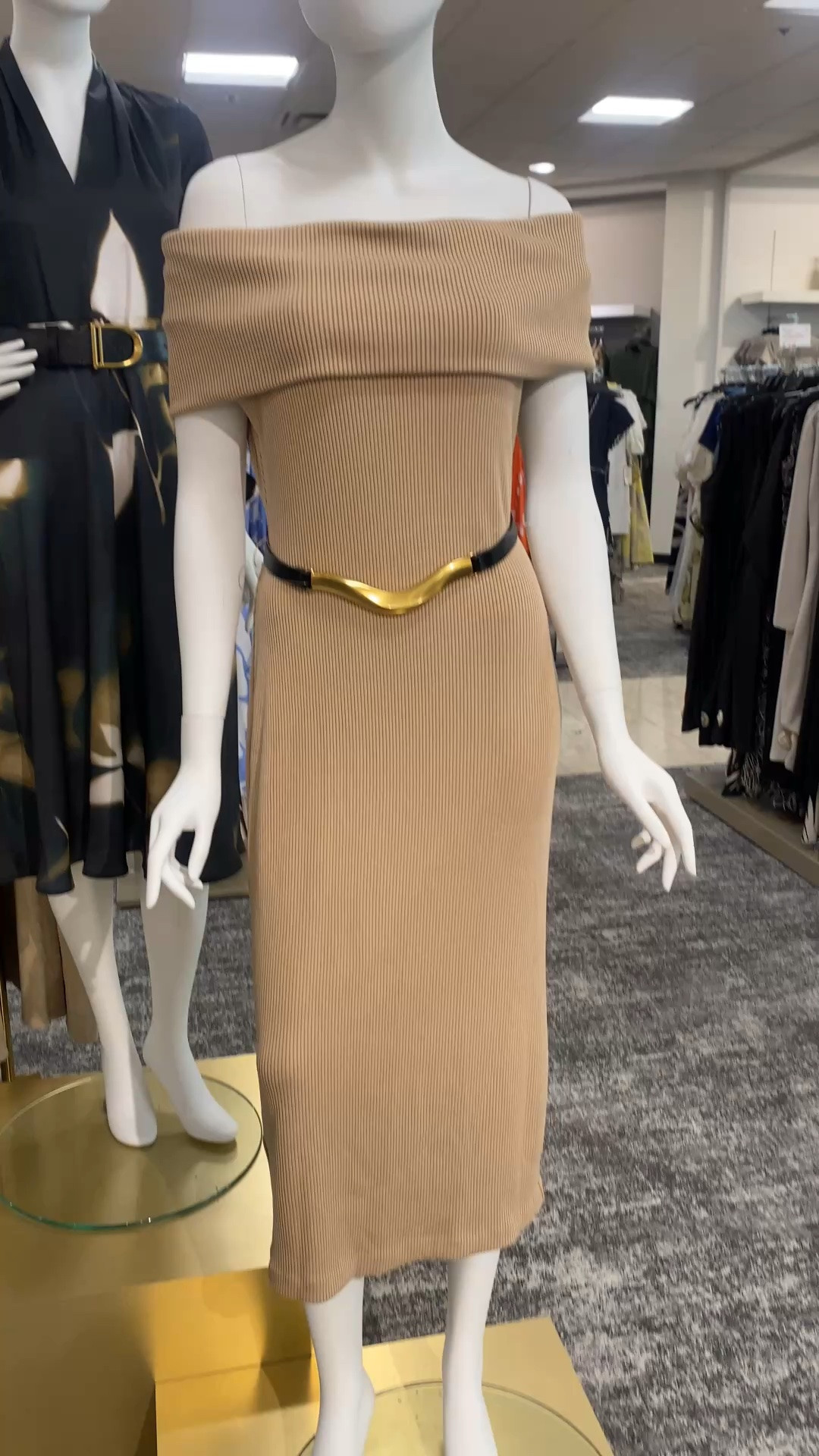 Simple but classy Donna Karan NY off shoulder belted sweater dress @Macy's