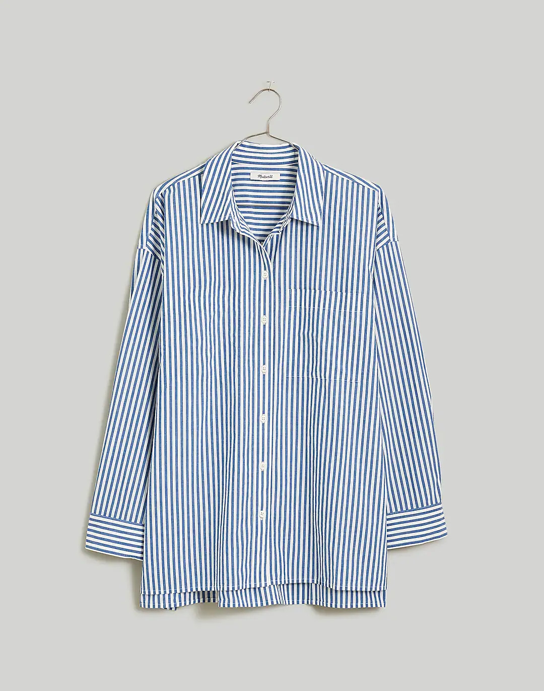 The Oversized Straight Hem Shirt in Signature Poplin | Madewell