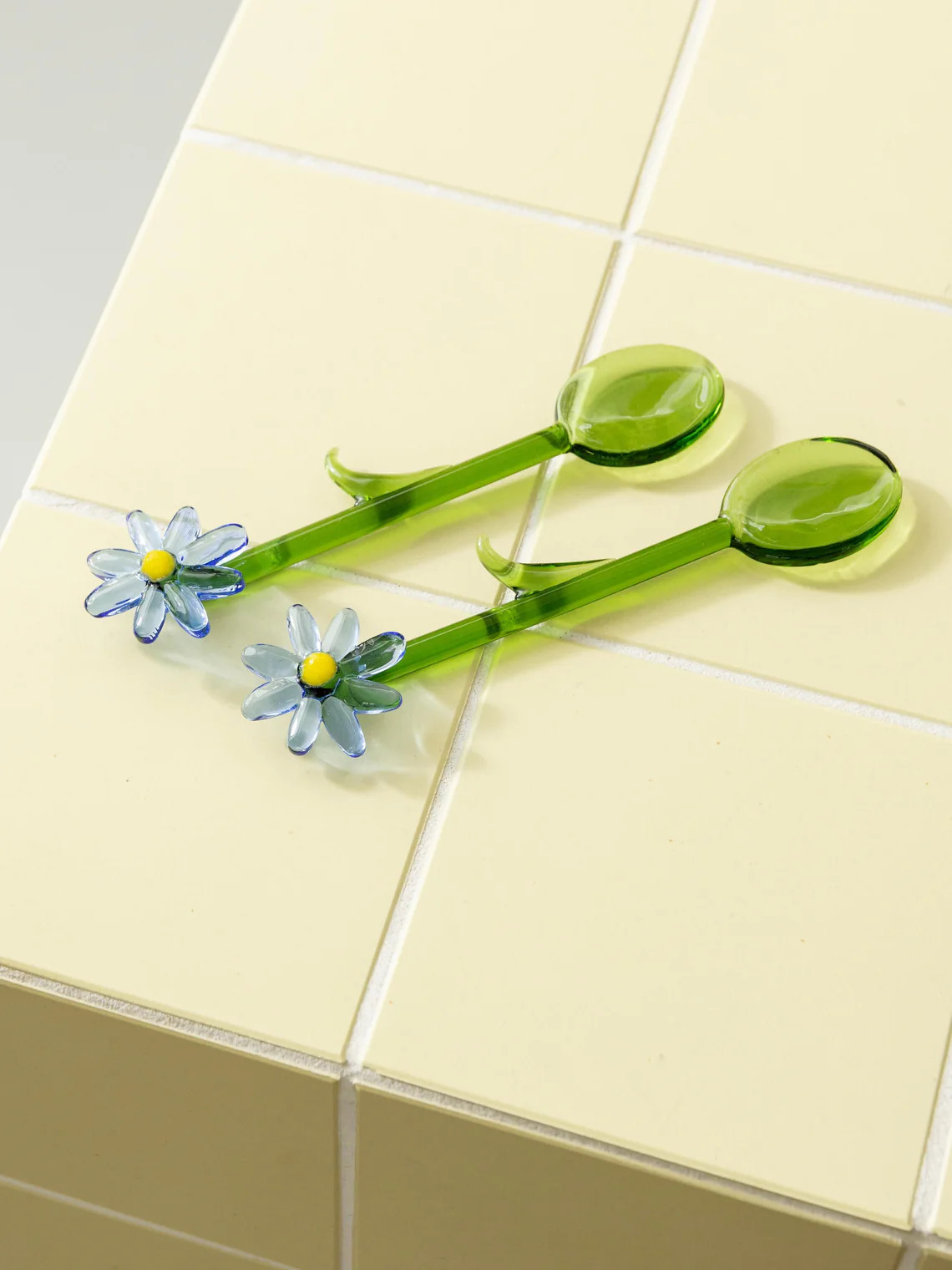 Handgefertigte Löffel Flora aus Borosilikatglas, 2er-Set | Westwing EU