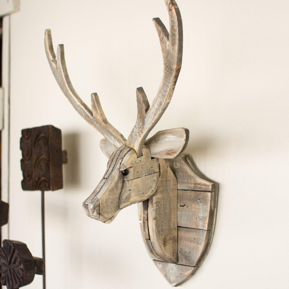 Recycled Wooden Deer Head Wall Hanging | Shades of Light