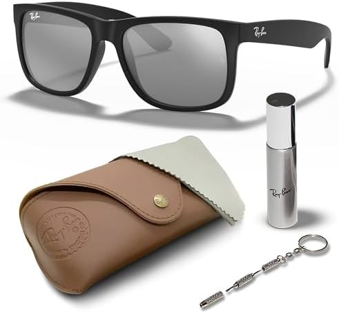 Ray-Ban RB4165 JUSTIN COLOR MIX Square Shaped Sunglasses for Men & Women with Official RAYBAN Eye... | Amazon (US)