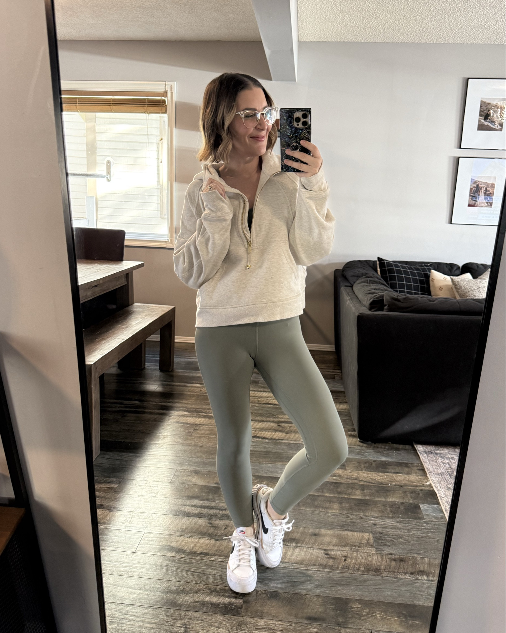 This set has quietly become one of my most reached-for lately.

The colour is that perfect muted green that somehow works year-round, and the fit? Smooth, supportive, no adjusting mid-workout.

I layered it with this half zip for school drop-off → gym → errands (because we’re not changing three times a day over here).

The hoodie is currently $89 (was $138 CAD) 👀

Hoodie: M | Leggings: 6 | Bra: 8
Shoes linked too 🤍



#LTKshoes #LTKcanada #LTKfitness