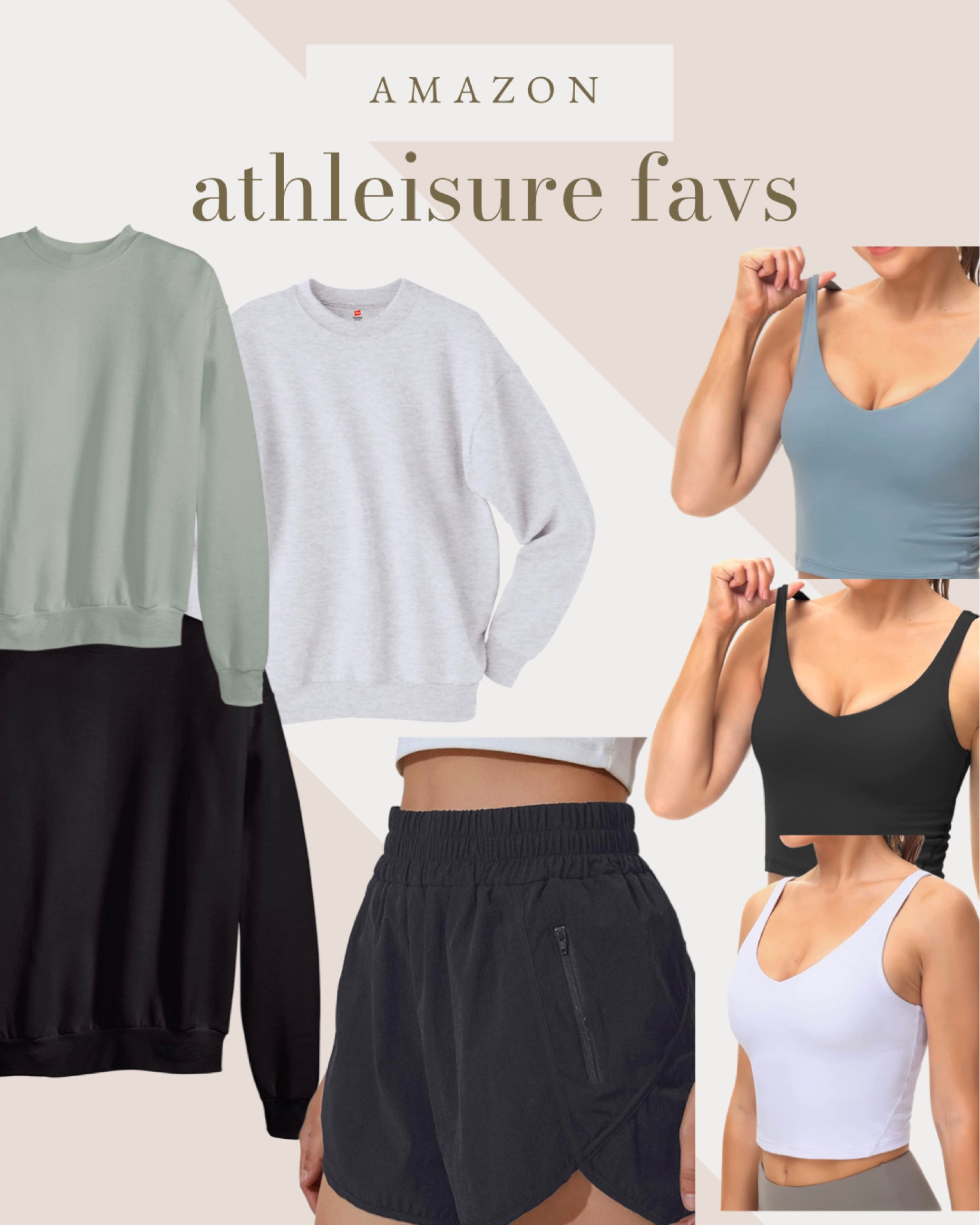 Amazon athleisure favs! Lululemon align tank dupe (tts, M), the perfect flowy workout short (run a bit small, L) and these men’s oversized crew necks (M)

#LTKunder50 #LTKstyletip #LTKfit
