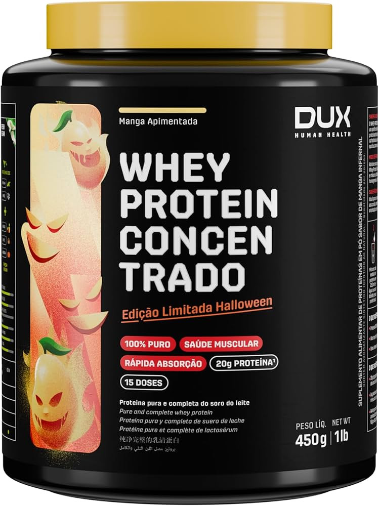 DUX HUMAN HEALTH - Whey Protein Concentrado Sabor Manga Apimentada - Edição Especial Halloween ... | Amazon (BR)