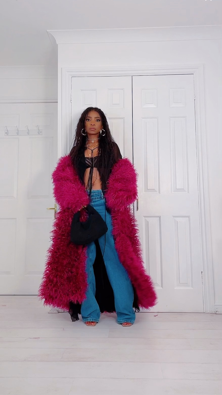 -Black Ruffle Dress from Zara 7757/339 and a polka dot one 7938/056.
-Dolls Kill also have similar ‘Amina Duster Blouse’ for half the price.