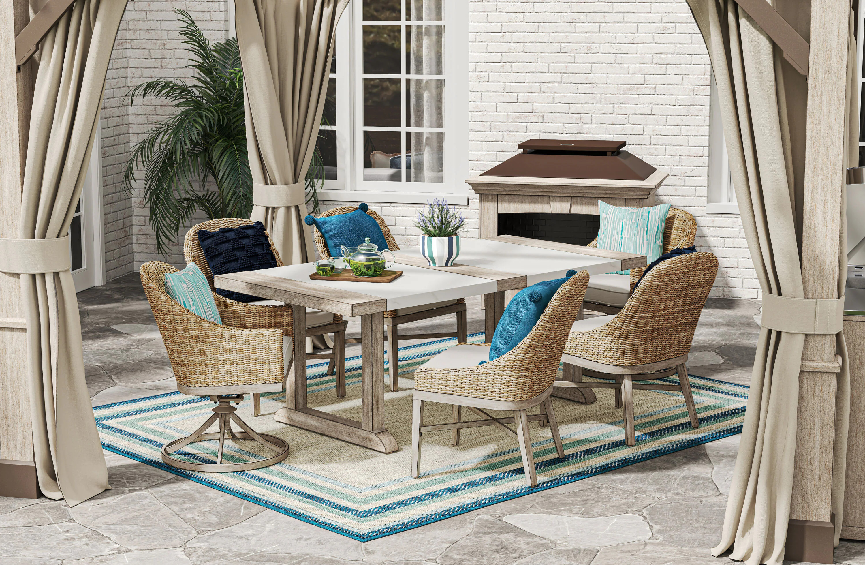 allen + roth Riverpointe 7-Piece Patio Dining Set at Lowes.com | Lowe's