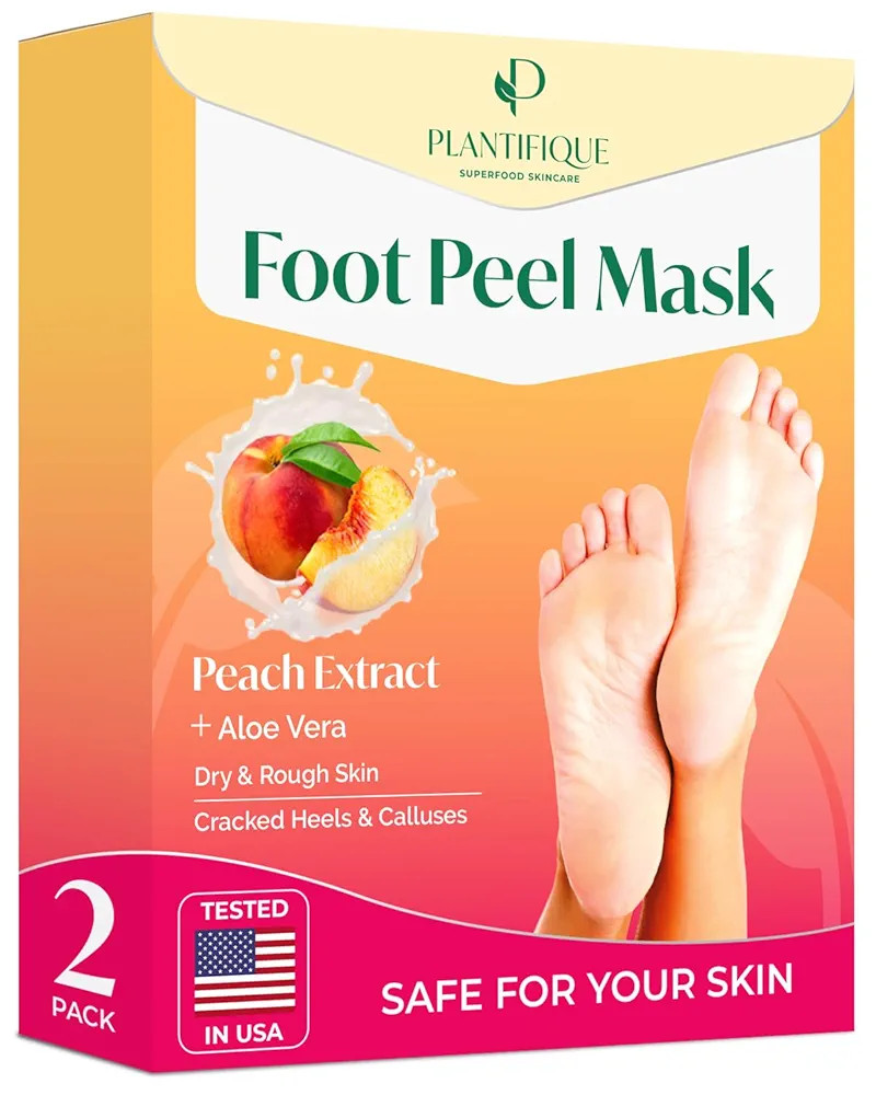 PLANTIFIQUE Foot Peeling Mask 2 Pack | Dermatologically Tested Repairs Heels & Removes Dry Dead S... | Amazon (US)