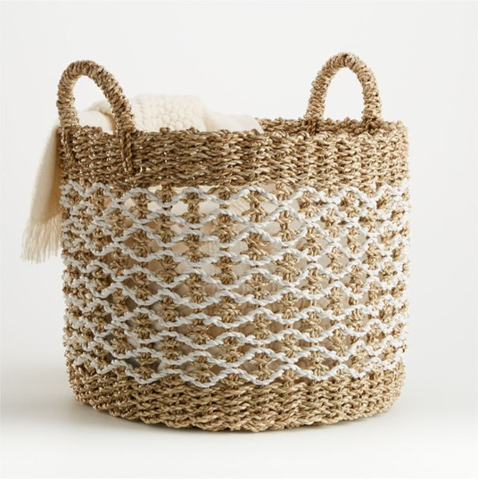 Estrella Natural and White Basket + Reviews | Crate and ...
