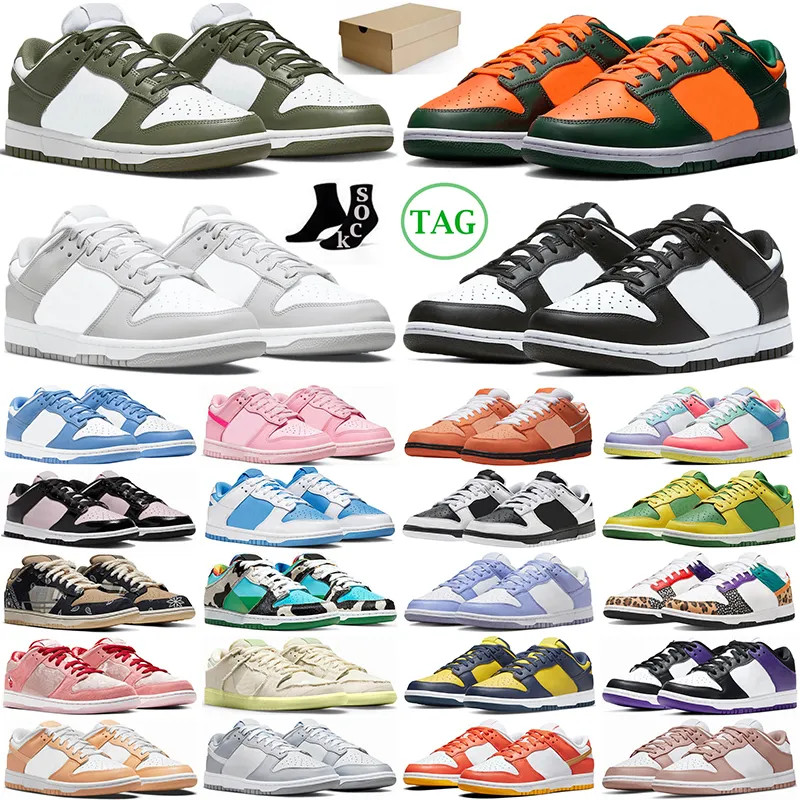 Low Casual Shoes Triple Pink Panda Medium Olive Miami Hurricanes Grey Fog Orange Lobster Universi... | DHGate