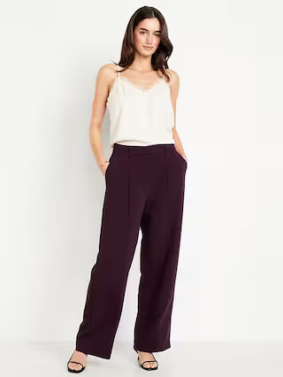 Extra High-Waisted Taylor Wide-Leg Trouser Pants | Old Navy (US)