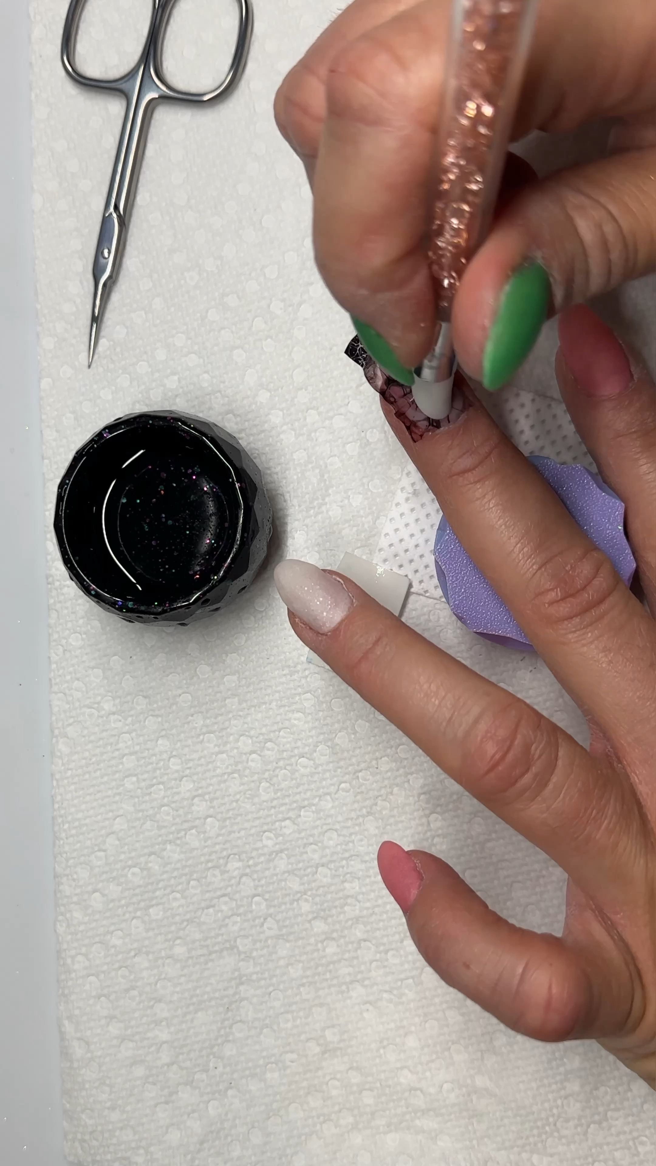 How I smooth my nail decals for diy manis!

#LTKVideo #LTKBeauty #LTKHalloween