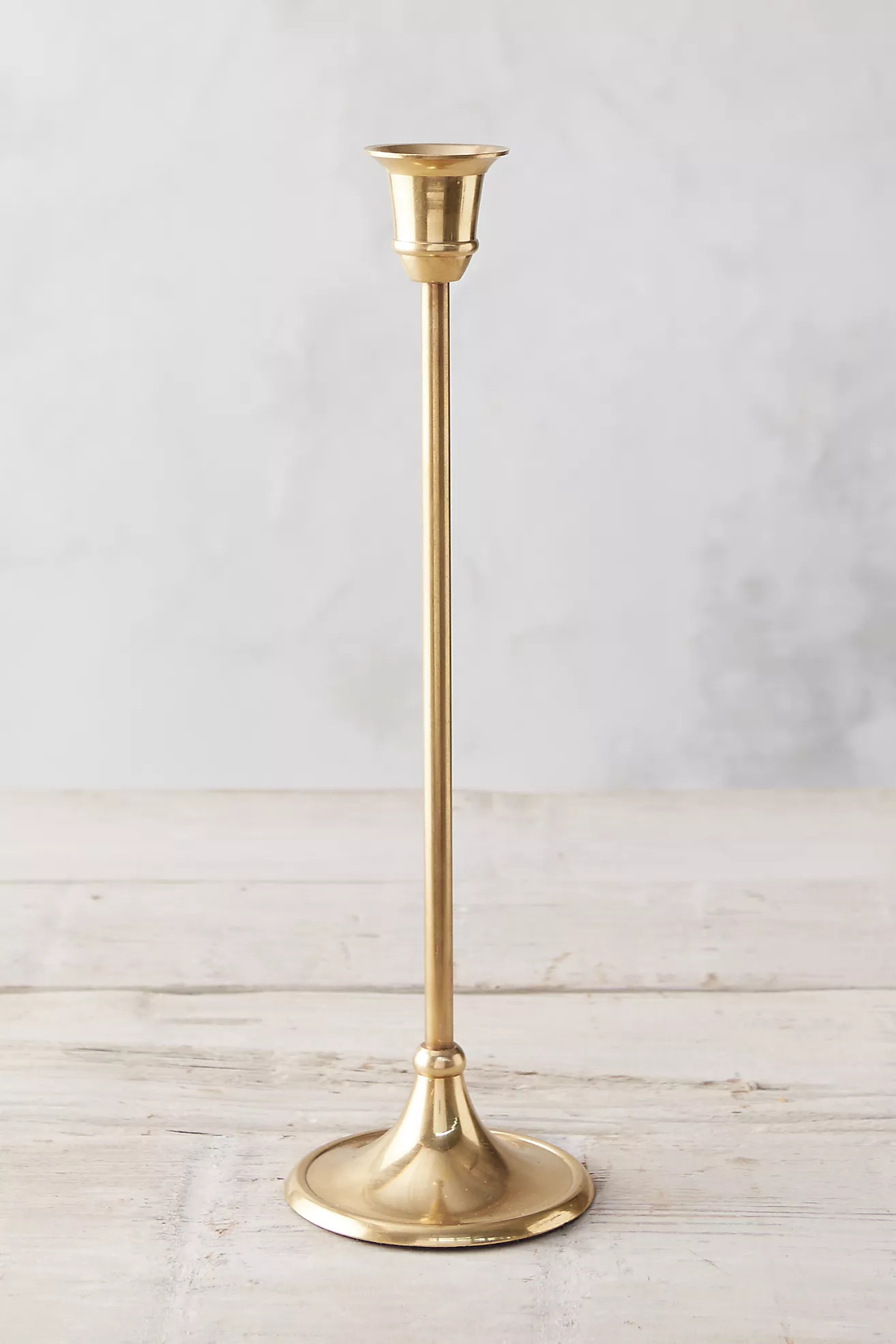 Antiqued Brass Candlestick, Tall | Anthropologie (US)