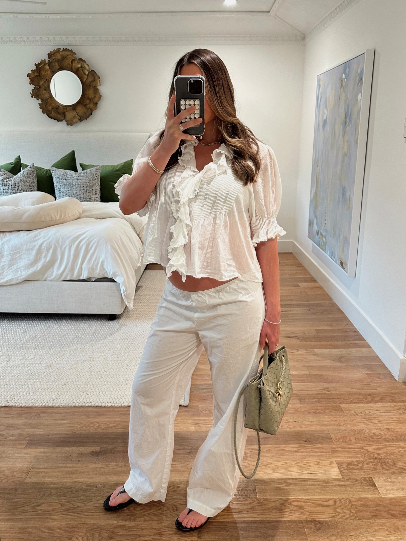 Casual dinner outfit for the bump. Love this doen top and white linen pants 

#LTKBump #LTKFindsUnder50 #LTKFindsUnder100