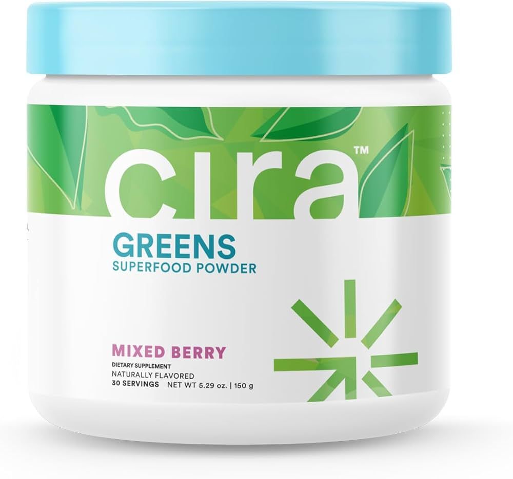 Cira Daily Greens Powder - Naturally Sweetened Organic Spirulina Greens Superfood Powder with Pre... | Amazon (CA)