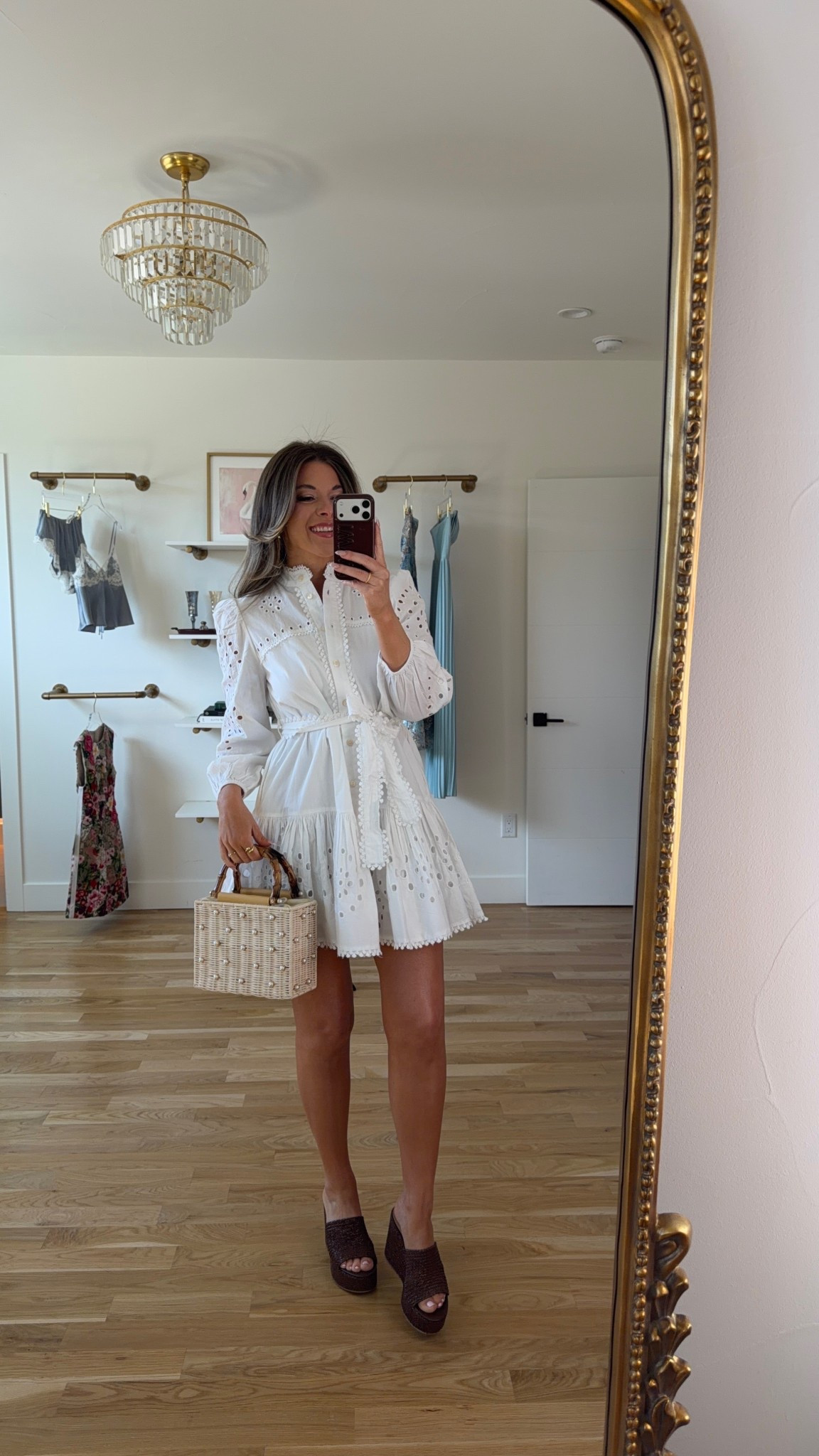 Macys white eyelet mini spring event or causal everyday brunch wear 

30% off friends and family sale 4/22-5/3 
divi: emerson15
vici: emerson30

i did my normal size 2

Mother’s day 
Baby shower
Spring event
Beach 
Vacation
Summer looks 

#LTKgrwm #LTKSeasonal #LTKTravel