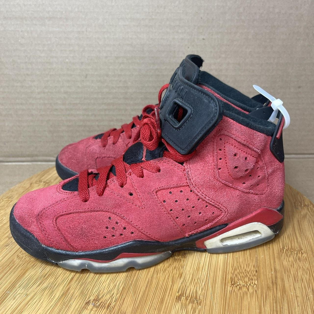 Jordan Kids' Sneakers - Red - 5-5.5 | Depop US