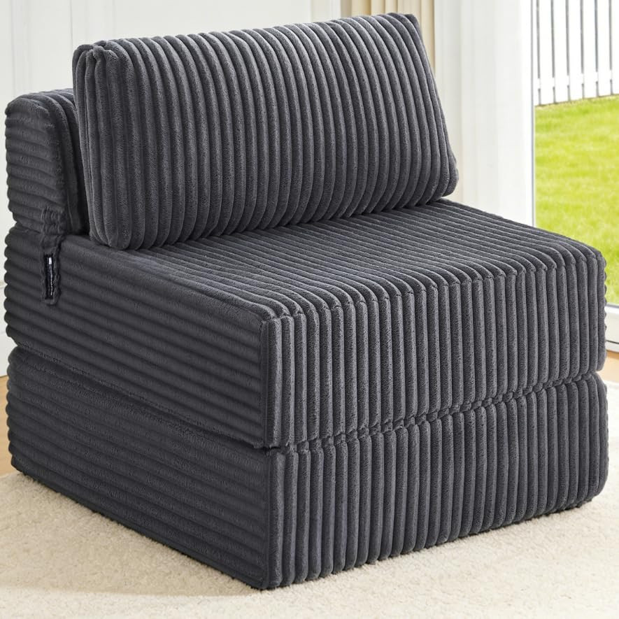 4-in-1 Folding Sofa Bed Convertible Boneless Sleeper Chair Couch Foldable Lounger & Mattress Pock... | Amazon (US)
