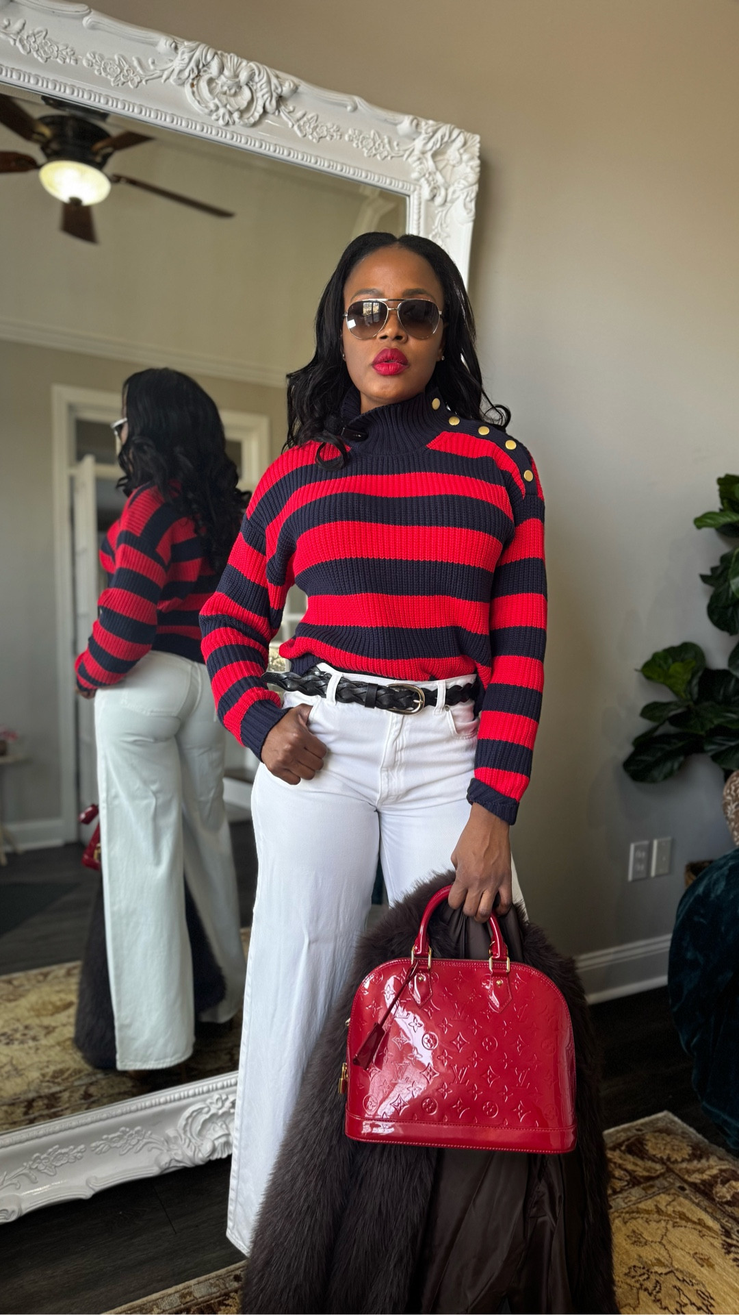 Happy Valentine’s Day, love 💋🌹

If you’re getting flowers and chocolate… we LOVE that for you.
And if that man is acting brand new? Babe, buy it yourself. 💅🏽 Because romance starts with standards.

Today’s fit is giving “classic with a little bite”:
MadeWell jeans, a Free Assembly striped sweater (Walmart), my cozy H&M jacket, and my Louis Vuitto

Valentine’s Day outfit, date night outfit, Galentine’s outfit, chic winter style, elevated casual, classic outfit idea, capsule wardrobe staples, red bag outfit, MadeWell jeans outfit, Walmart fashion finds, Free Assembly outfit, H&M jacket, designer bag styling, everyday luxury, mom style, outfit inspo

#LTK #LTKStyle #LTKItBag #LTKFinds #ValentinesDayOutfit #DateNightLook #GalentinesDay #WinterStyle #ClassicStyle #CapsuleWardrobe #EverydayLuxury #WalmartFinds #FreeAssembly #MadeWellJeans #HMStyle #DesignerBag #LouisVuitton #OutfitInspo #MomStyle #StyleOver40 #ChicStyle #RedBag #WardrobeStaples #OOTD

#LTKSaleAlert #LTKgrwm #LTKValentine #LTKootd