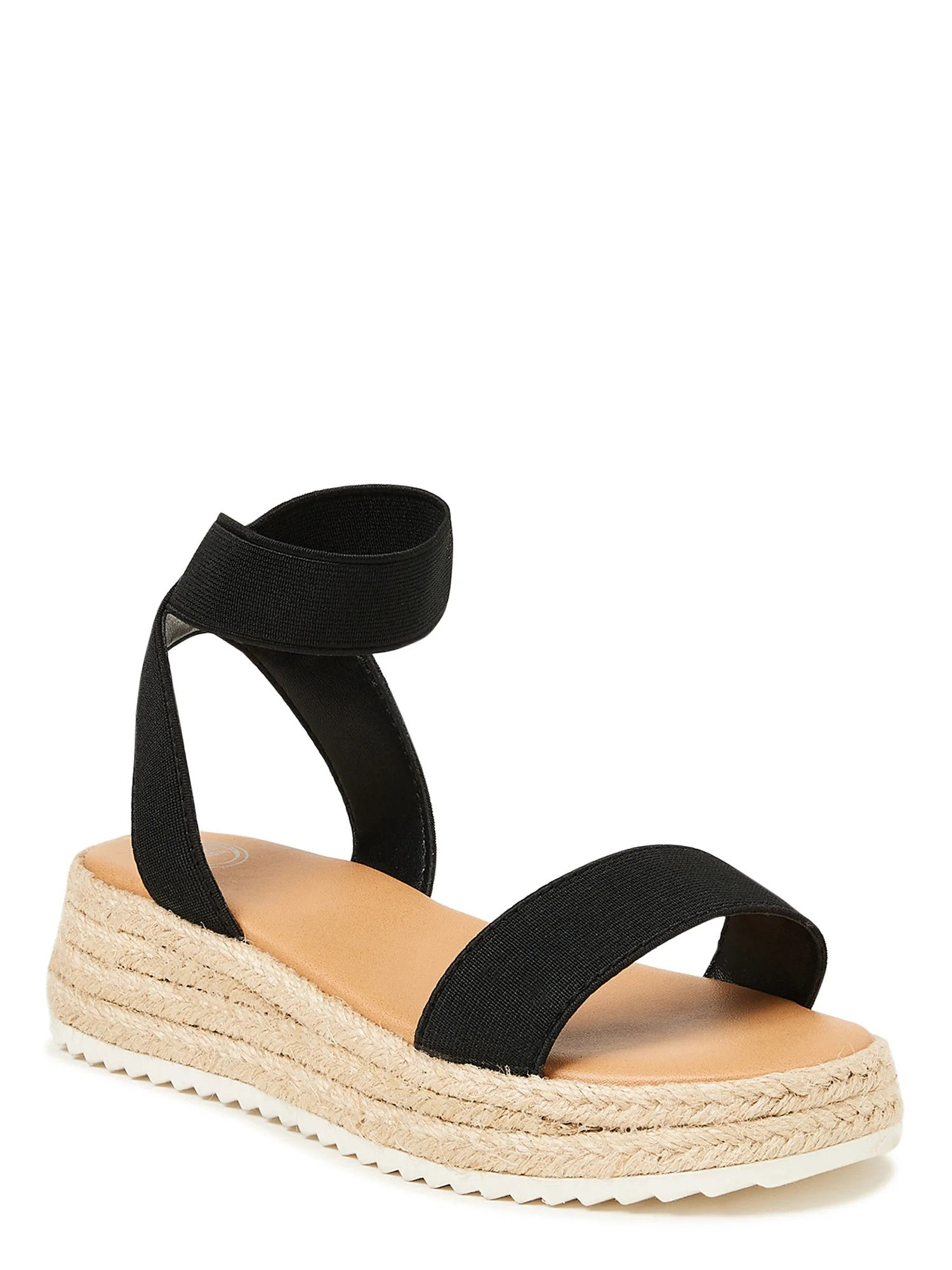 Wonder Nation Girls Elastic Sandal, Sizes 12-6 | Walmart (US)