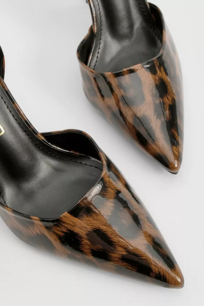 Leopard Patent Cut Out Pumps | boohoo (US & Canada)