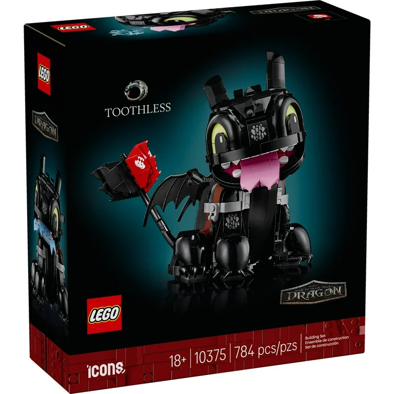 LEGO Icons How to Train Your Dragon: Toothless Building Set for Adults, Ages 18+ - Room Decor for... | Walmart (US)
