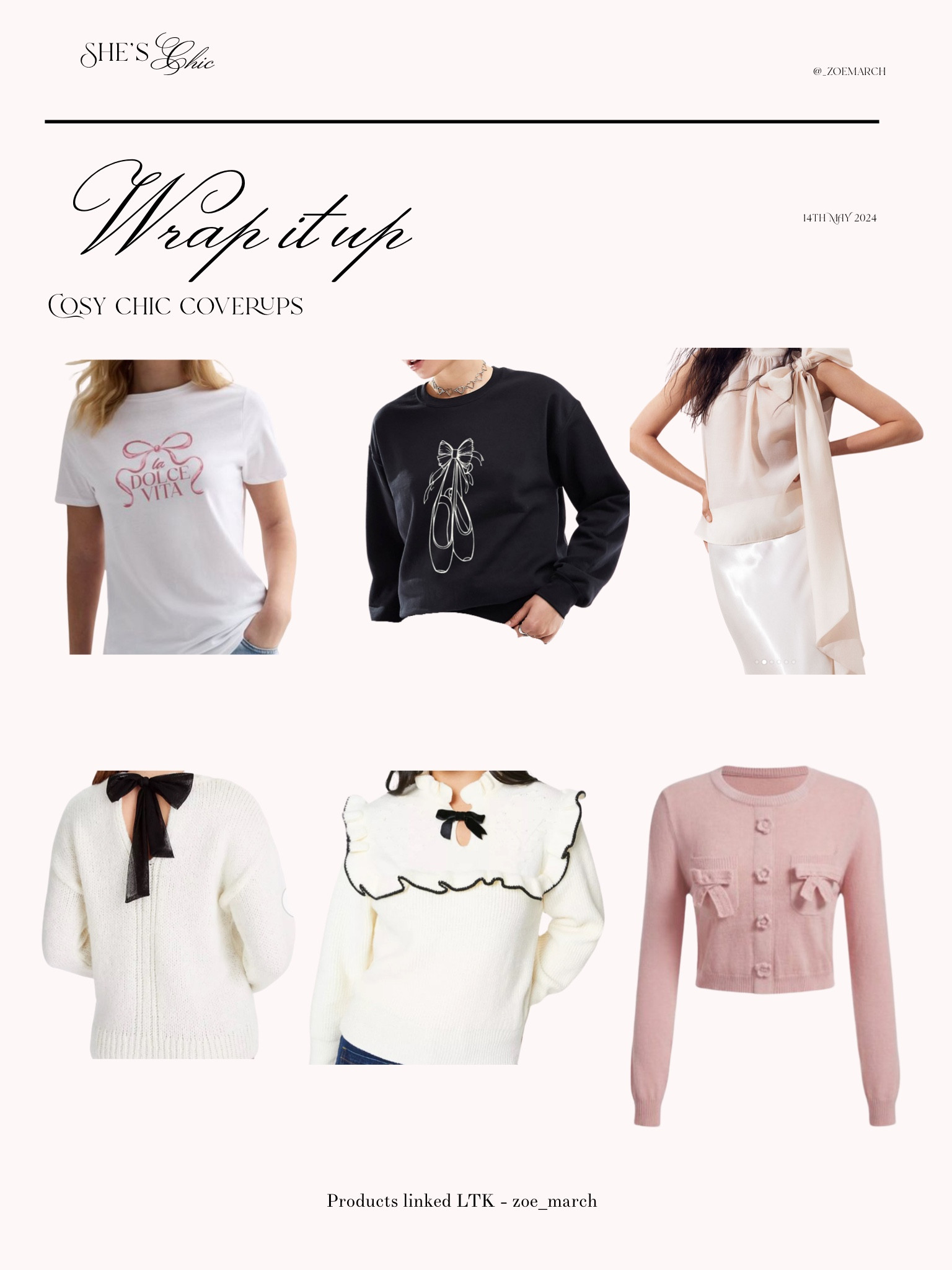 Bow tops, jumpers and cardigans 🤍🎀

#LTKspring #LTKeurope #LTKsummer