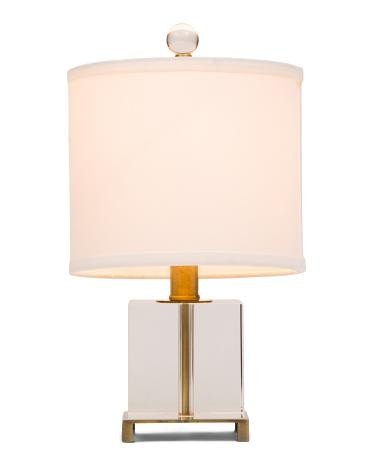 15.5in Solid Crystal Square Table Lamp | TJ Maxx