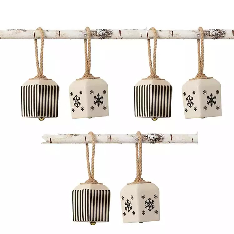 Cream 6-pc. Ceramic Bells Ornament Set | Kirkland's Home