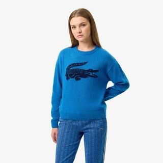 Women's Lacoste x Bandier Contrast Crocodile Sweater | Lacoste (US)