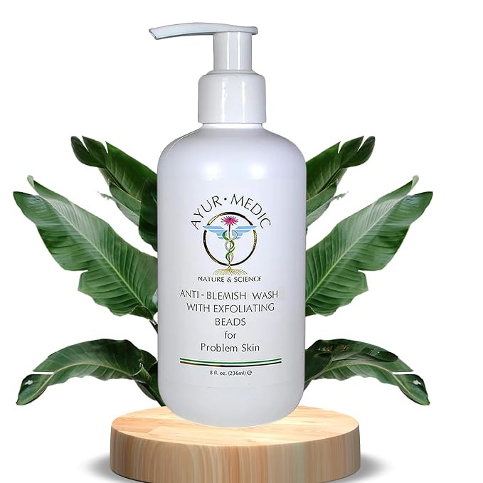 Ayur-Medic Anti-Blemish Wash with Exfoliating Beads, Hydrating Foaming Cleanser that Brightens, S... | Amazon (US)