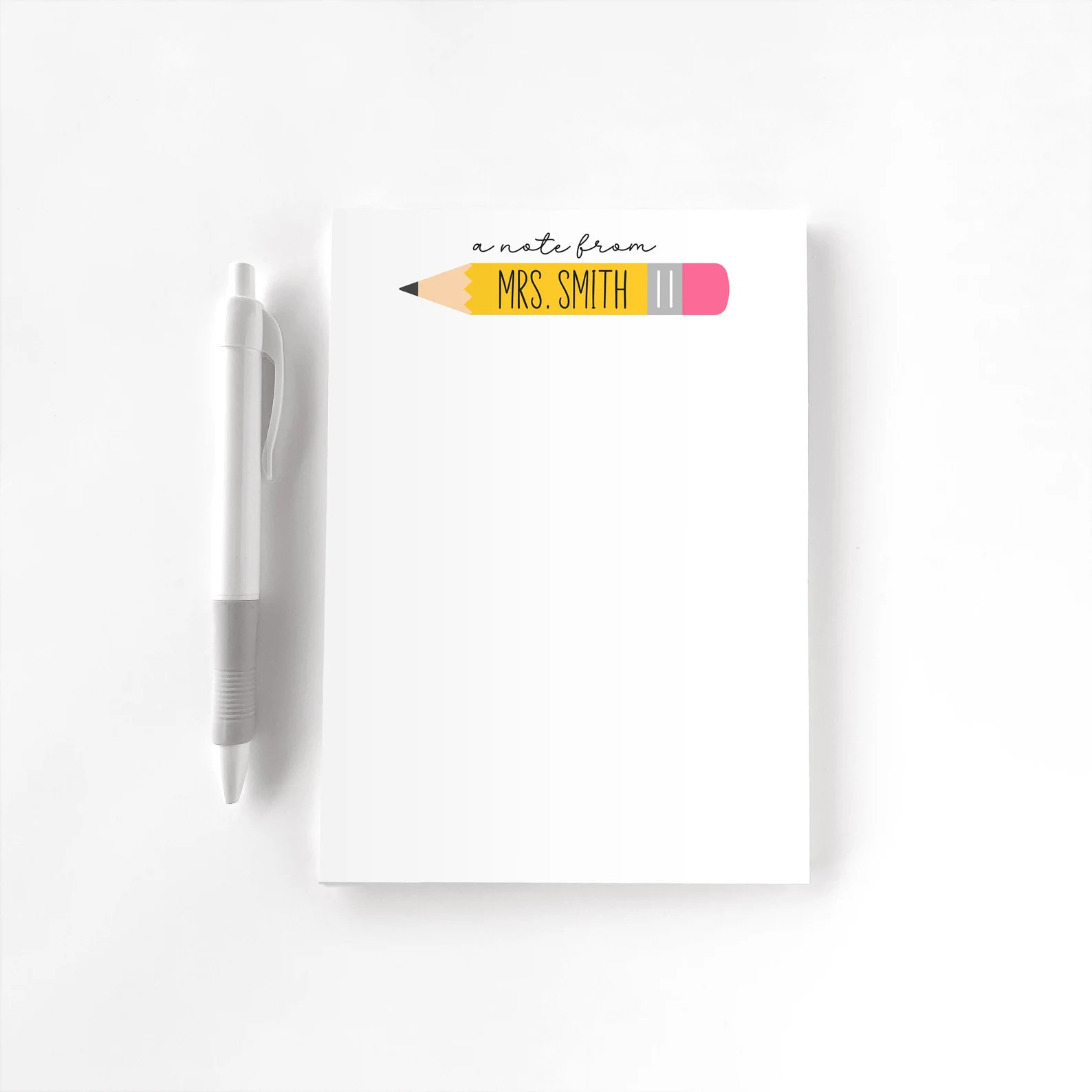 Teacher Personalized Notepad Custom Teacher Notepad Teacher - Etsy | Etsy (US)