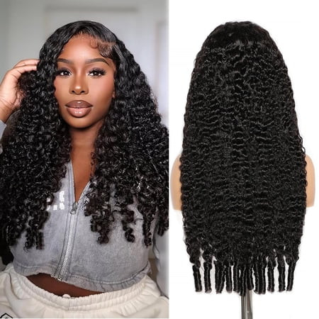 13x6 Full Lace Frontal Wig Burmese Curly Wig Human Hair HD Transparent Lace Frontal Wigs with Spiral Curls End Pre Plucked 180 Density 15A Burmese Virgin Human Hair Wigs for Women 28 Inch | Walmart (US)