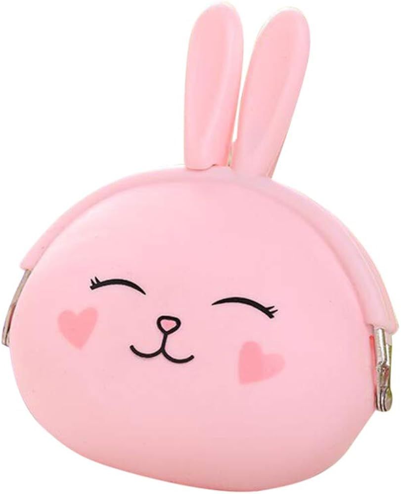 FENICAL Silicone Bunny Coin Purse Cute Hand Bag Mini Wallet Card Pouch Change Phone Holder for Wo... | Amazon (US)