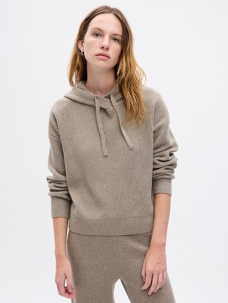 CashSoft Shaker-Stitch Sweater Hoodie | Gap (US)