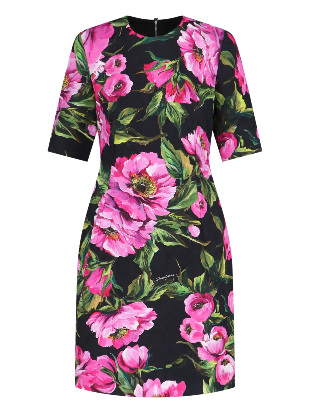 Dolce & Gabbana Floral Printed Short-Sleeved Dress | Cettire Global