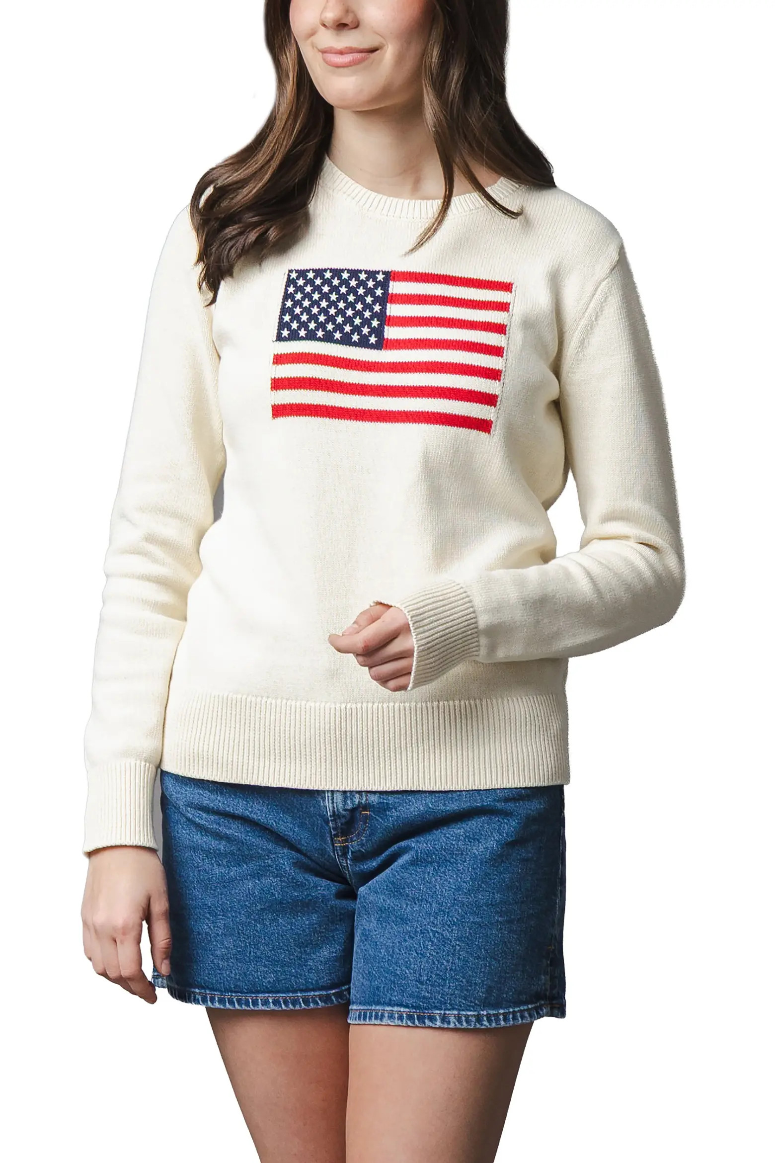 Women's Organic Crew Neck Flag Sweater (Women) | Nordstrom | Nordstrom