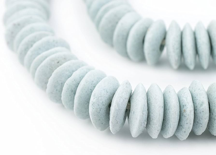 The Bead Chest Ashanti Fair Trade Glass Saucer Beads - African Tribal Ethnic Disk Rondelle Spacer... | Amazon (US)