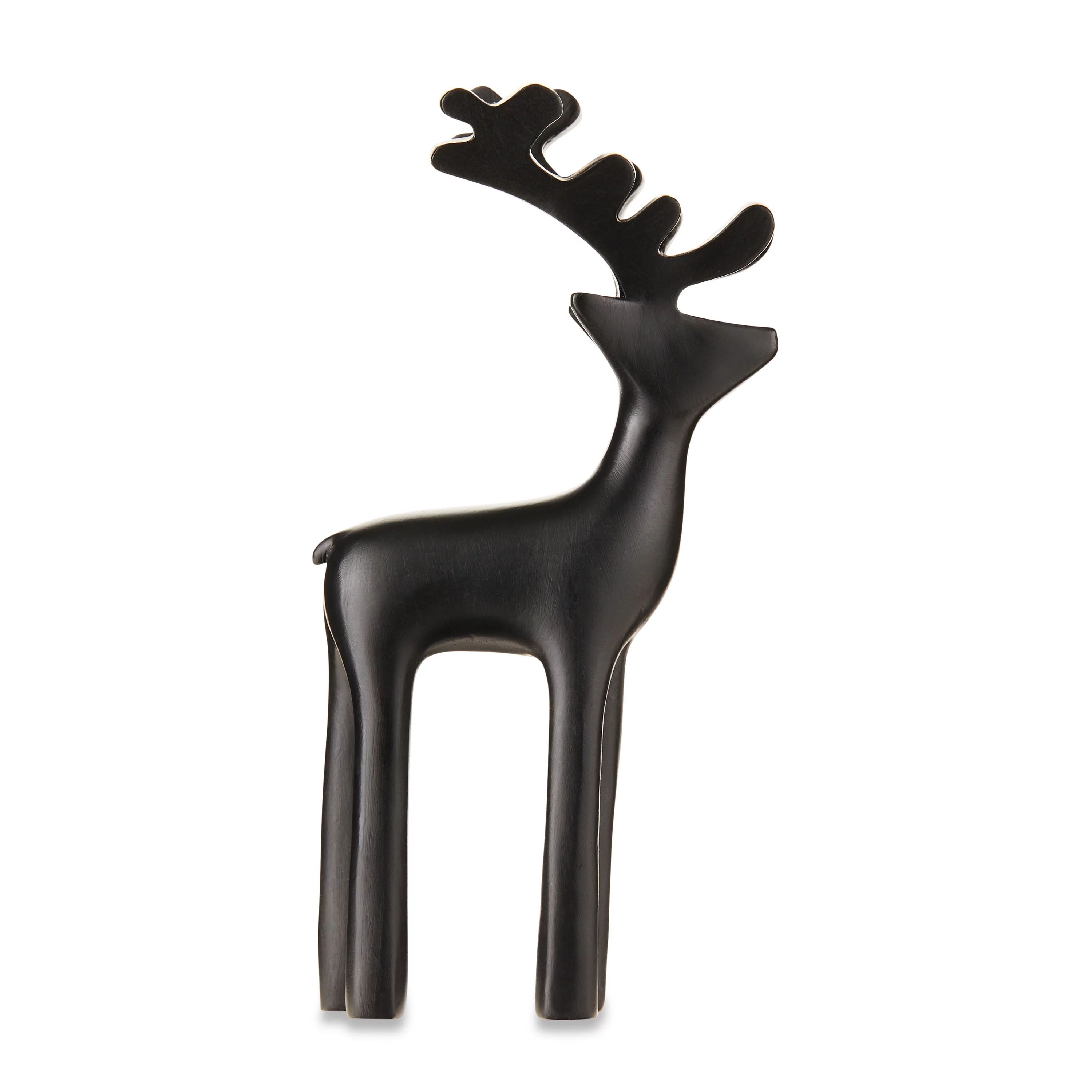 Mini Black Standing Deer, Calcium Carbonate, 5 in, by Holiday Time - Walmart.com | Walmart (US)