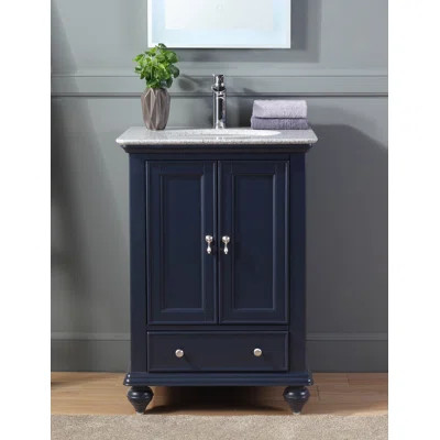 Knutson 25" Single Bathroom Vanity Set Breakwater Bay Base Finish: Navy Blue | Wayfair North America