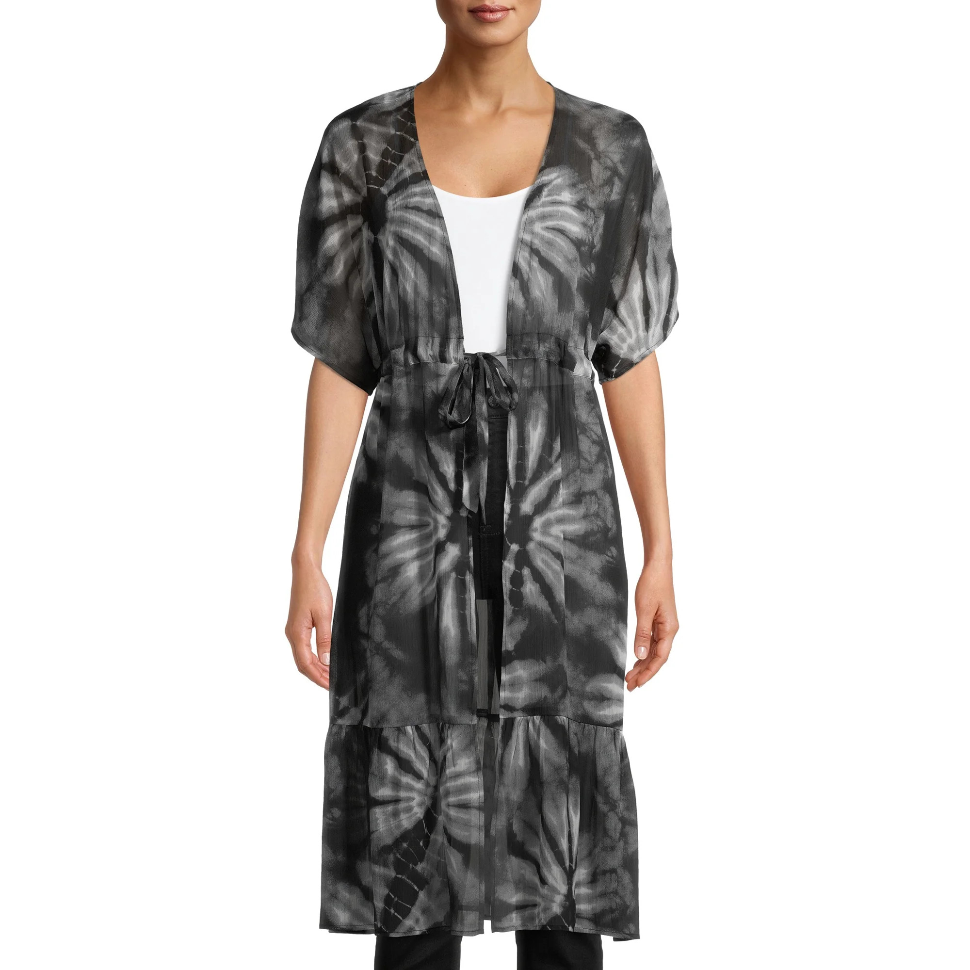 No Boundaries - NB Tie Dye Kimono - Walmart.com | Walmart (US)