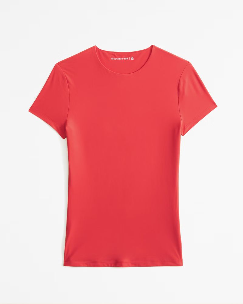 Women's Soft Matte Seamless Tuckable Baby Tee | Women's Tops | Abercrombie.com | Abercrombie & Fitch (US)