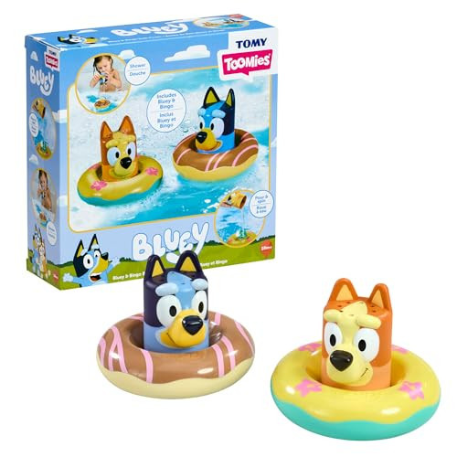 TOMY Toomies Splash & Float Bingo and Bluey Water Toys - 2-in-1 Toddler Bath & Pool Play Set with Pour Cups & Water Wheels - Ages 18 Months+ | Amazon (US)