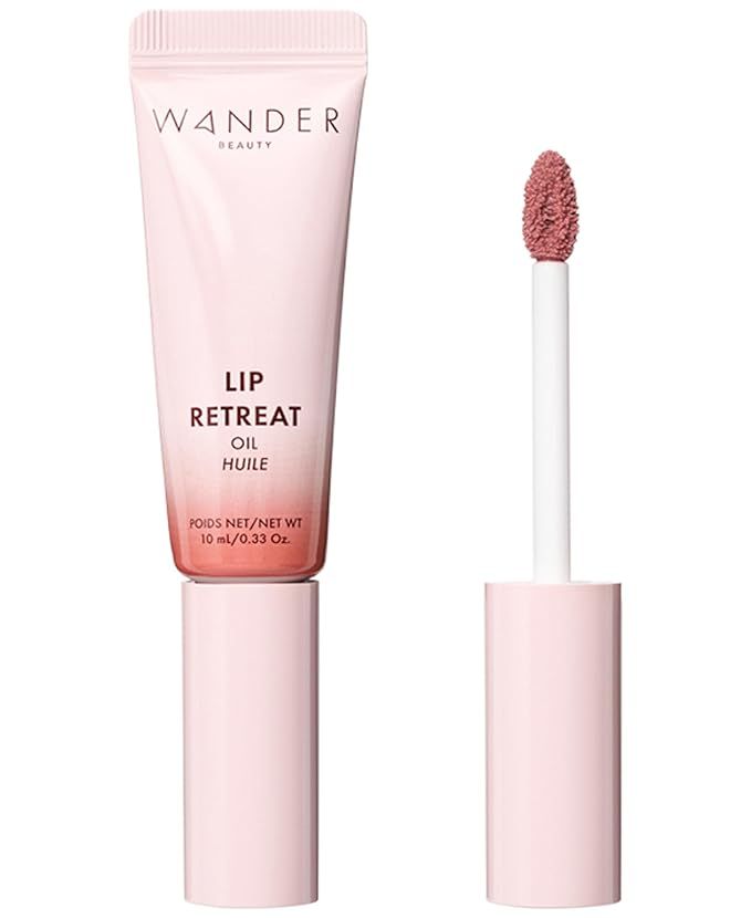 Wander Beauty Lip Retreat Oil - Skinny Dip (Nude) - 4 in 1 Tinted Lip Oil + Moisturizing Lip Glos... | Amazon (US)