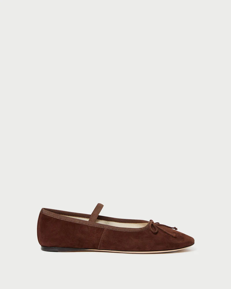 Leonie Espresso Suede Ballet Flat | Loeffler Randall