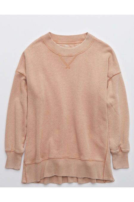 Aerie Good Vibes Oversized Sweatshirt Women's Raw Sienna XS | American Eagle Outfitters (US & CA)