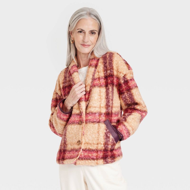 Women's Plaid Sweater Overcoat - Knox Rose™ | Target