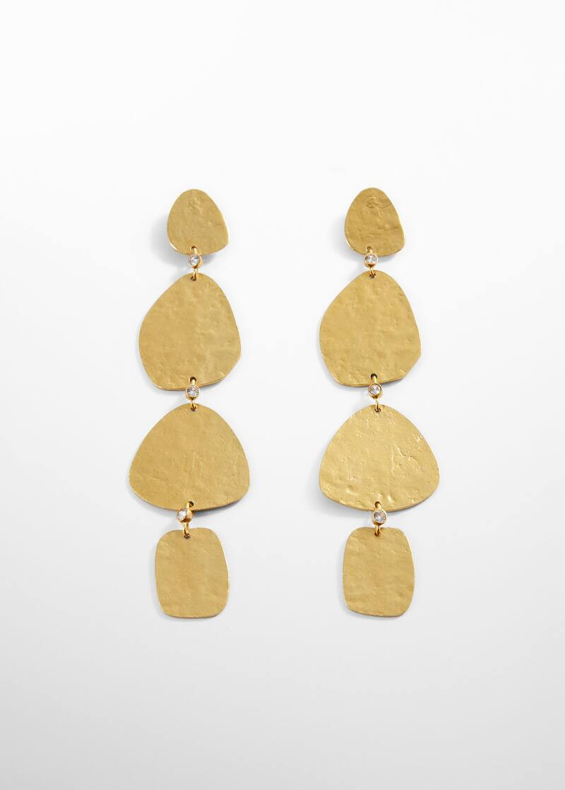 Textured coin earrings | MANGO (UK)