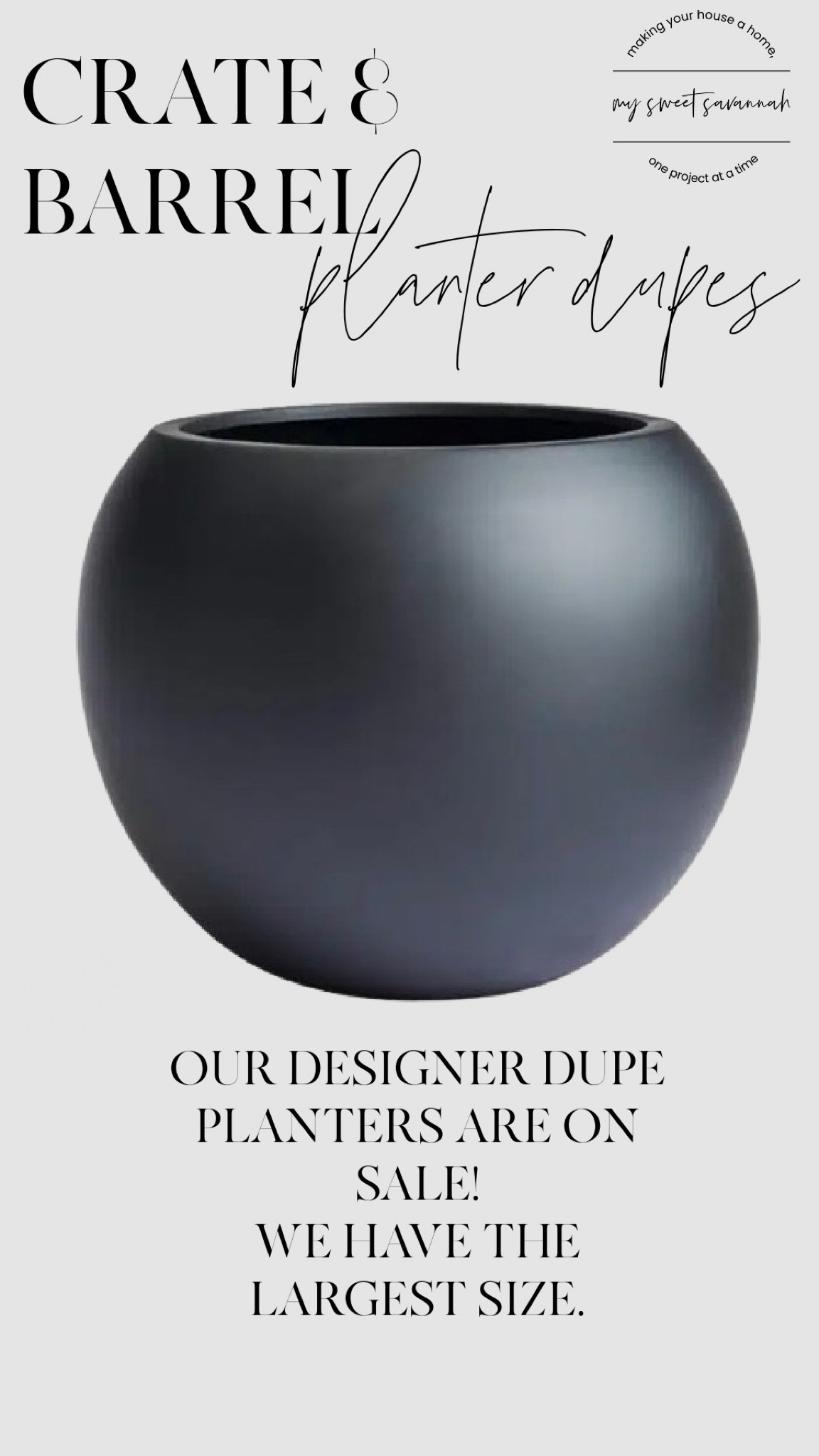 Get the stylish look for less with this black sphere planter from Wayfair, a perfect dupe for the Crate & Barrel version. On sale for a limited time during the Labor Day deals, this sleek planter adds a modern touch to your indoor or outdoor space at a fraction of the cost.

#LTKSaleAlert #LTKHome #LTKFindsUnder100