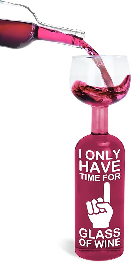 BigMouth Inc. Ultimate Wine Bottle Glass – Holds an entire 750mL Bottle of Wine, Front Says “... | Amazon (US)