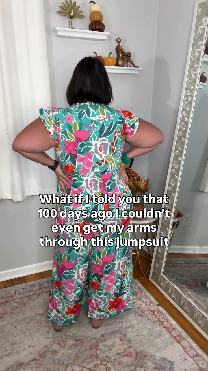 It’s amazing what can happen in 100 days when you really prioritize your health. 
.
It’s not about what the scale size. It’s not about wearing a different size. It’s about just feeling good in your own skin and feeling good in the clothes you have. 
.
Don’t forget to use my code JACQUELINE15 for a discount! 
.
#jacquelinethequeen #bloomchic #plussizejumpsuits #plussizejumpsuit #teacherootd #100days #focusonhealth #makinghealthychoices

#LTKStyleTip #LTKPlusSize #LTKMidsize
